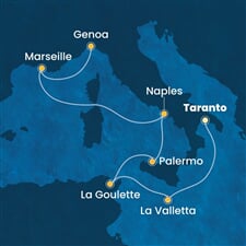 Costa Fascinosa - Řecko, Malta, Itálie (Taranto)
