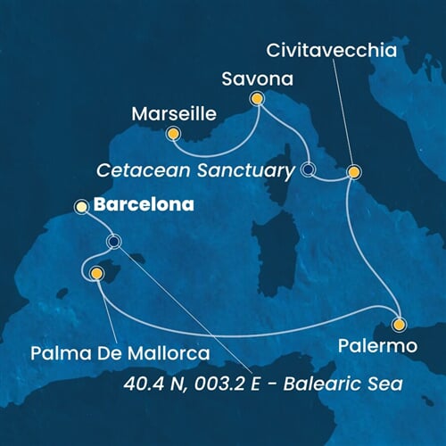 Trasa plavby CTO-BCN06A1F