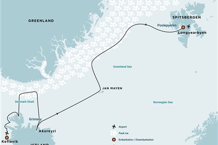 Arctic Ocean – Northwest Iceland - Pack Ice – Grimsey – Jan Mayen – Ice Edge – Spitsbergen (m/v Hondius)