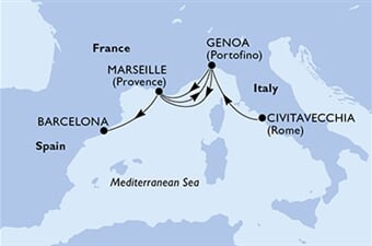 MSC Magnifica - Itálie, Francie, Španělsko (z Civitavecchie)