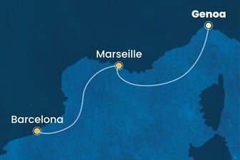 Costa Smeralda - Itálie, Francie, Španělsko (z Janova)