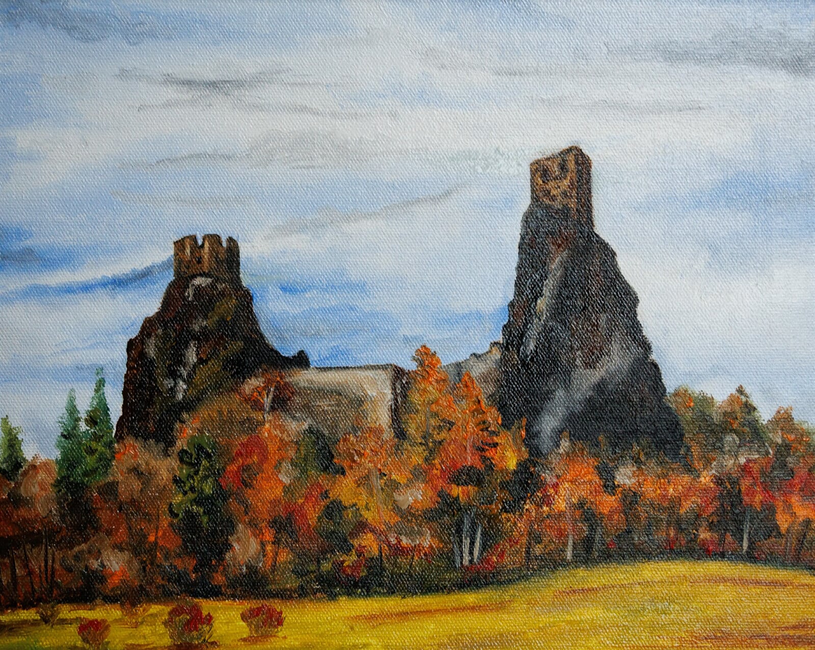 Jakub Neumann: Hrad Trosky, 24 × 30 cm