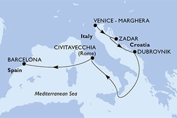 MSC ARMONIA - Olaszország, Horvátország, Spanyolország (a Velence-ből)