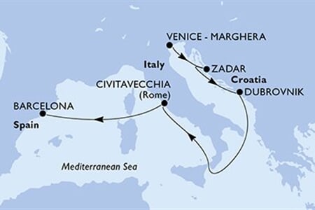 MSC ARMONIA - Itálie, Chorvatsko, Španělsko (z Benátek)