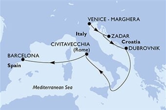 MSC Armonia - Itálie, Chorvatsko, Španělsko (z Benátek)