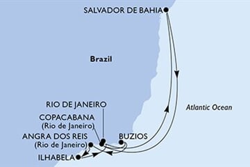 MSC ARMONIA - Brazília (a Rio de Janeiro-ből)