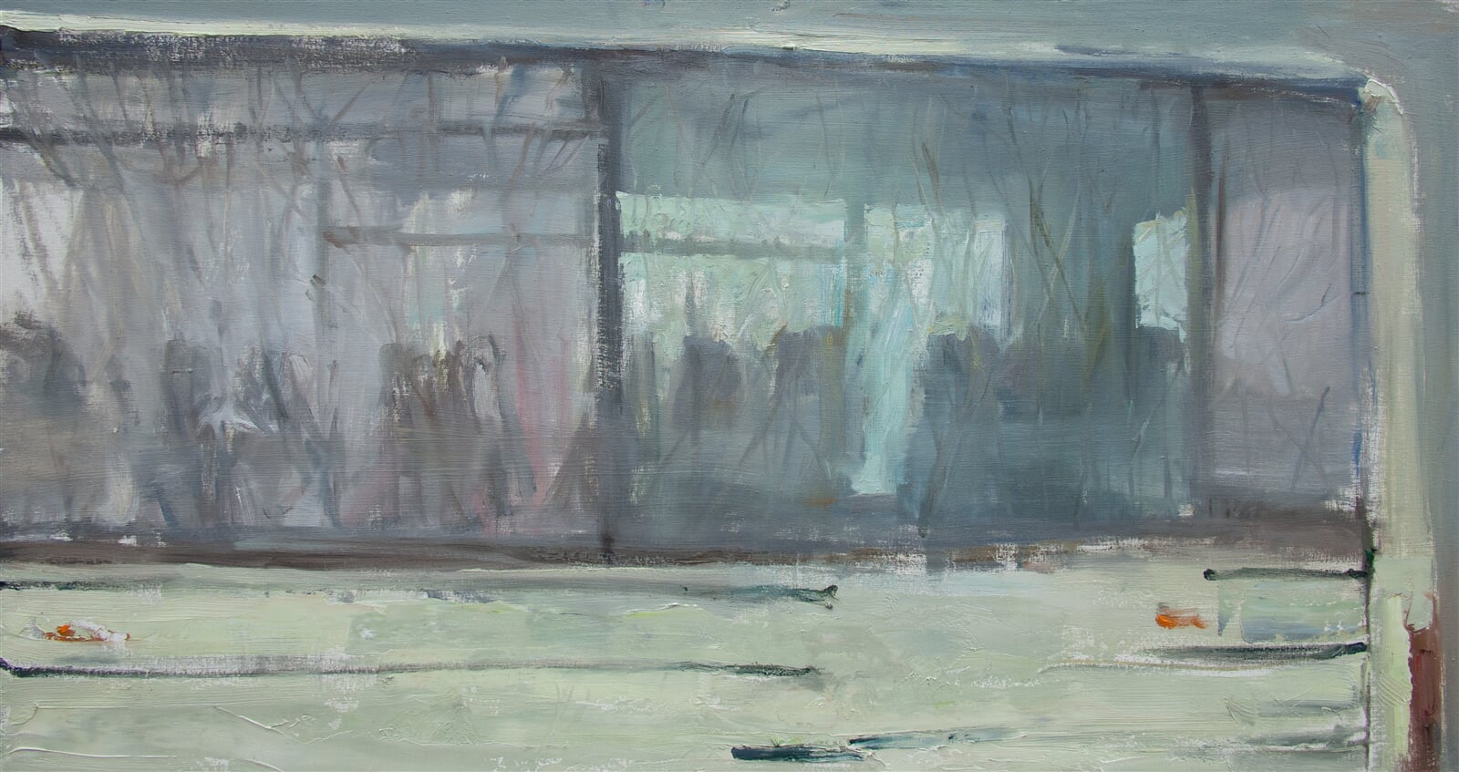 Adéla Topolová: Autobus, 70 × 130 cm