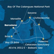 Costa Toscana - Španělsko, Itálie, Francie (z Barcelony)
