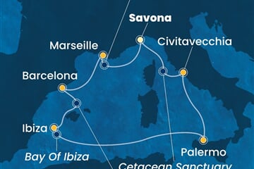 Costa Toscana - Itálie, Francie, Španělsko (ze Savony)