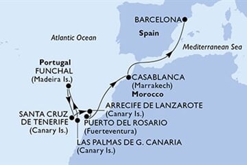MSC MUSICA - Spanyolország, Portúgalia, Marokkó (a Las Palmas-ból)