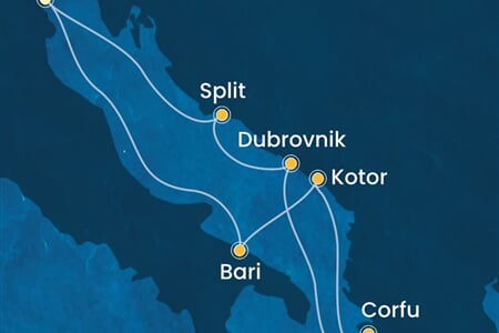 Costa Deliziosa - Itálie, Černá Hora, Řecko, Chorvatsko (z Benátek)