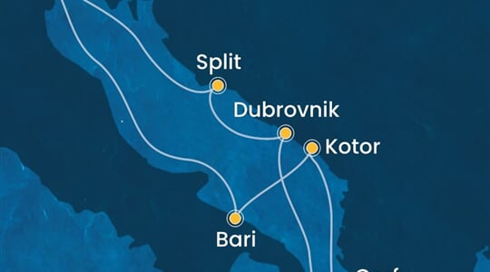 Costa Deliziosa - Itálie, Černá Hora, Řecko, Chorvatsko (z Benátek)