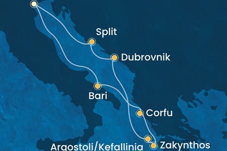 Costa Deliziosa - Itálie, Řecko, Chorvatsko (z Benátek)