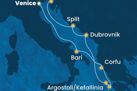 Costa Deliziosa - Itálie, Řecko, Chorvatsko (z Benátek)