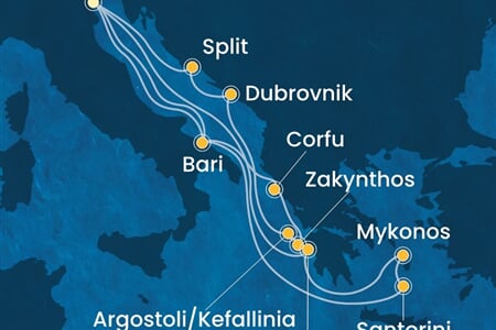 Costa Deliziosa - Itálie, Řecko, Chorvatsko (z Benátek)