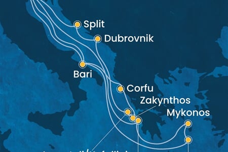Costa Deliziosa - Itálie, Řecko, Chorvatsko (z Benátek)