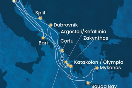 Costa Deliziosa - Itálie, Řecko, Chorvatsko (z Benátek)
