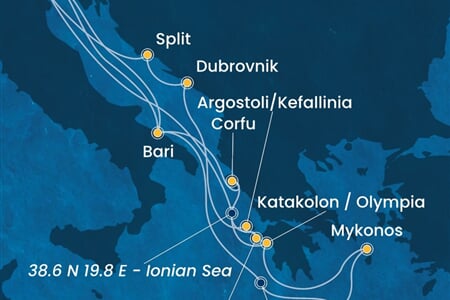 Costa Deliziosa - Itálie, Řecko, Chorvatsko (z Benátek)