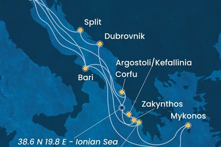 Costa Deliziosa - Itálie, Řecko, Chorvatsko (z Benátek)