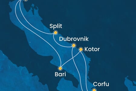 Costa Deliziosa - Itálie, Černá Hora, Řecko, Chorvatsko (z Terstu)