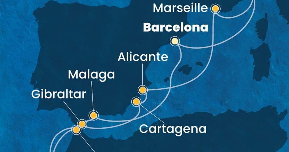 Trasa plavby CDI-BCN11A0P