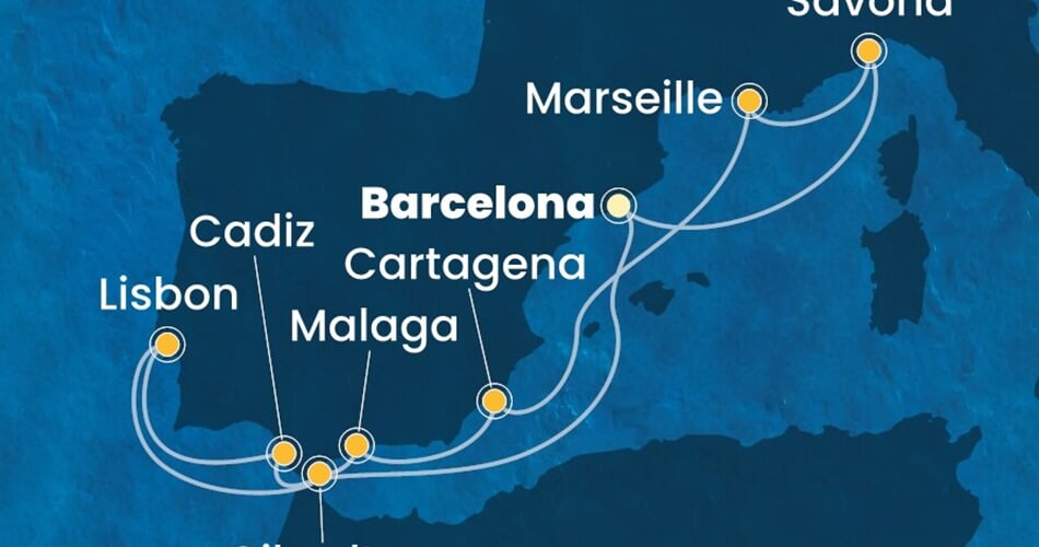 Trasa plavby CDI-BCN12A0P