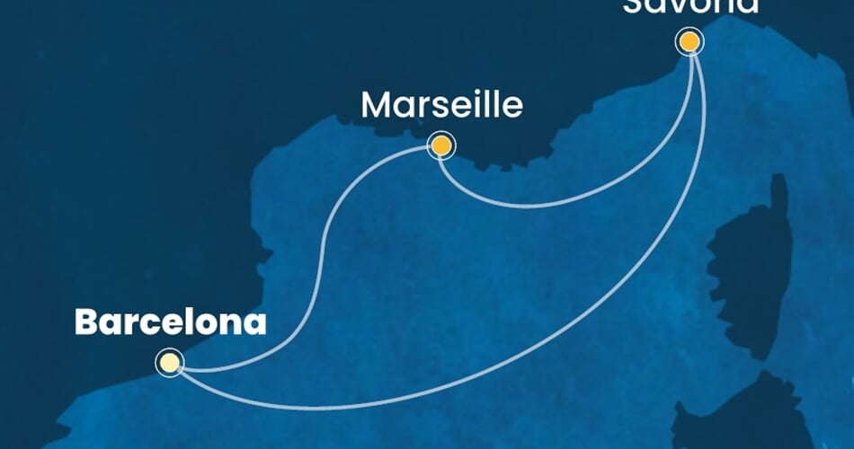 Trasa plavby CFA-BCN03A31