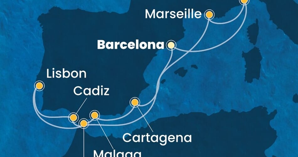 Trasa plavby CFA-BCN11A0Y