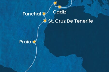 Costa Favolosa - Španělsko, Portugalsko, Brazílie (z Barcelony)
