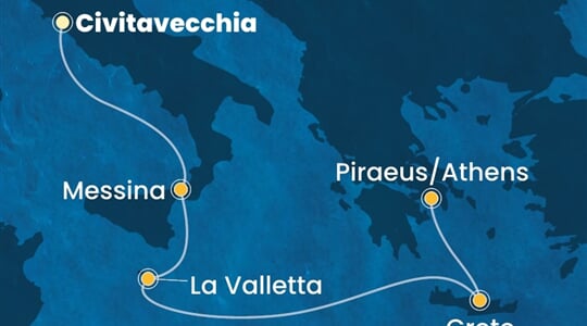 Costa Fortuna - Malta, Řecko