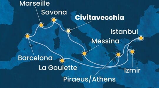 Costa Fortuna - Turecko, Řecko, Tunisko, Španělsko, Francie, ...