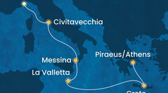 Costa Fortuna - Itálie, Malta, Řecko (ze Savony)