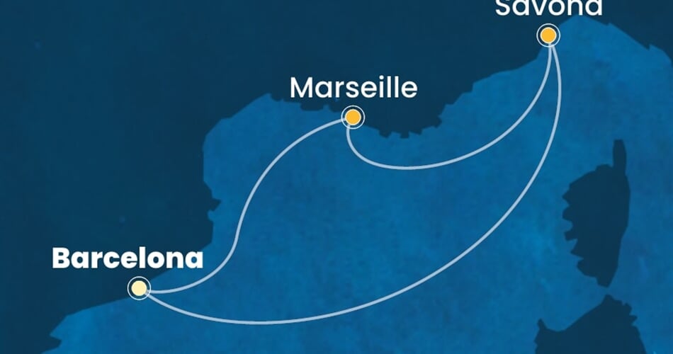 Trasa plavby CFS-BCN03306