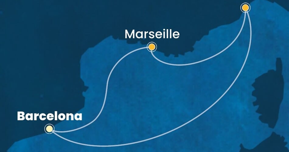 Trasa plavby CFS-BCN03A2T