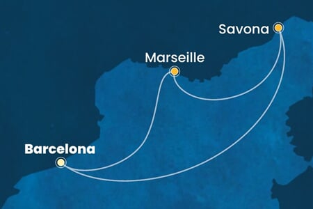 Costa Fascinosa - Španělsko, Francie, Itálie (z Barcelony)