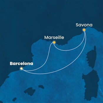 Trasa plavby CFS-BCN04A4B