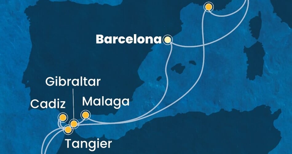 Trasa plavby CFS-BCN10A10