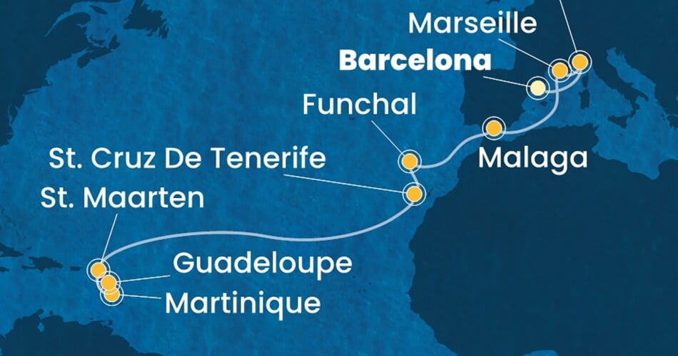 Trasa plavby CFS-BCN16A0F