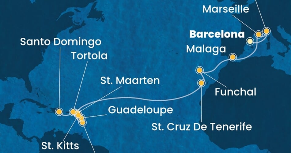 Trasa plavby CFS-BCN19A0U