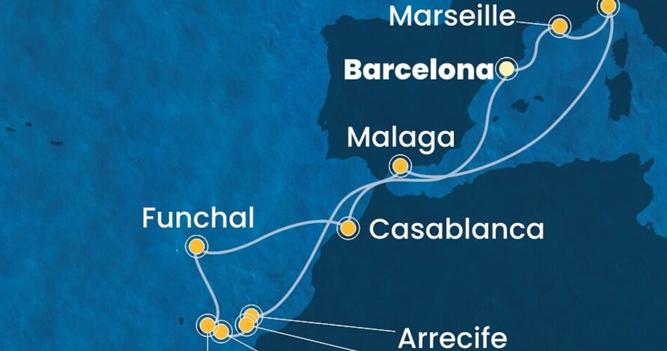 Trasa plavby CFO-BCN14A41