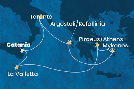 Costa Fascinosa - Itálie, Řecko, Malta (Catania)