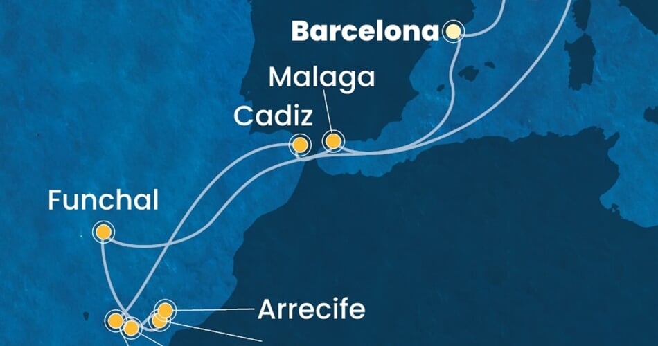 Trasa plavby CFO-BCN14A48