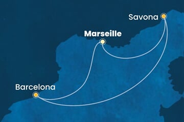 Costa Fascinosa - Francie, Itálie, Španělsko (z Marseille)