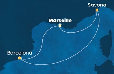 Costa Fascinosa - Francie, Itálie, Španělsko (z Marseille)