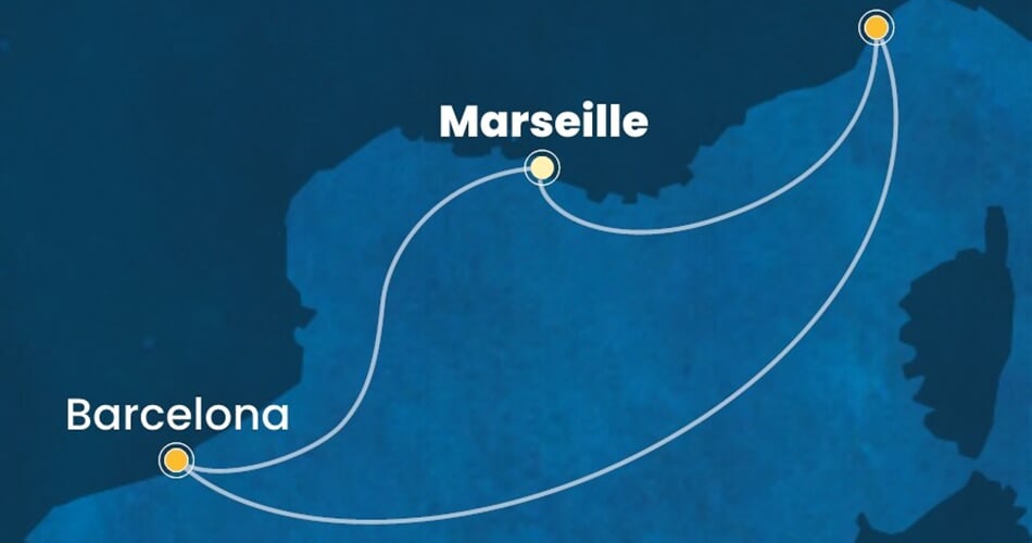 Trasa plavby CFS-MRS04A2Q