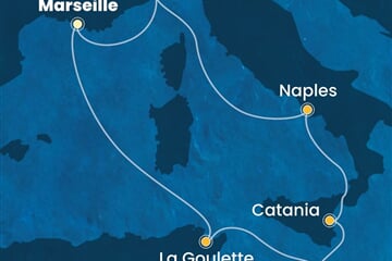 Costa Fascinosa - Francie, Tunisko, Malta, Itálie (z Marseille)
