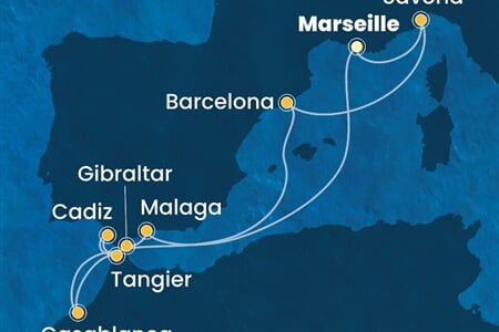 Costa Fascinosa - Francie, Itálie, Španělsko, Maroko, Velká Británie (z Marseille)