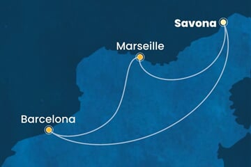 Costa Fascinosa - Itálie, Španělsko, Francie (ze Savony)
