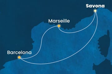 Costa Fascinosa - Itálie, Španělsko, Francie (ze Savony)