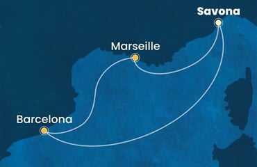 Costa Fascinosa - Itálie, Španělsko, Francie (ze Savony)